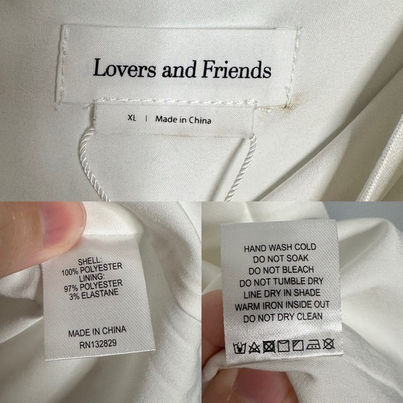 Lovers + Friends Sweetie Ruffle Satin Slip Dress in White NEW Size XL - Picture 5 of 6